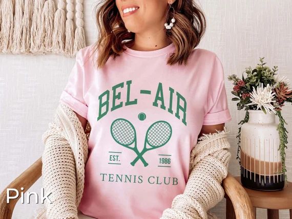 Bel-air Tennis Club Shirt Preppy Tennis Shirt Unisex Sports | Etsy Canada | Etsy (CAD)