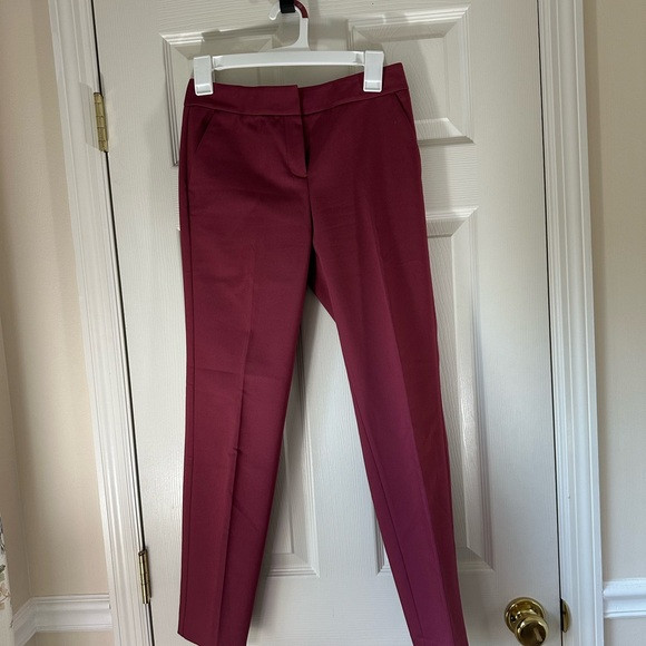 Express Rich Burgundy Columnist Ankle Pants | Poshmark
