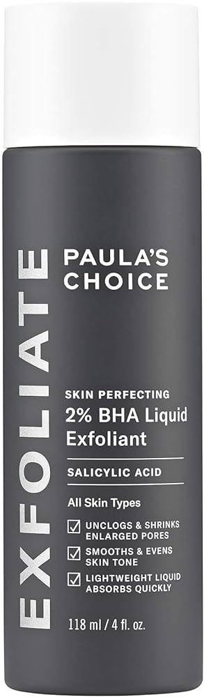 Paulas Choice--SKIN PERFECTING 2% BHA Liquid Salicylic Acid Exfoliant--Facial Exfoliant for Black... | Amazon (US)