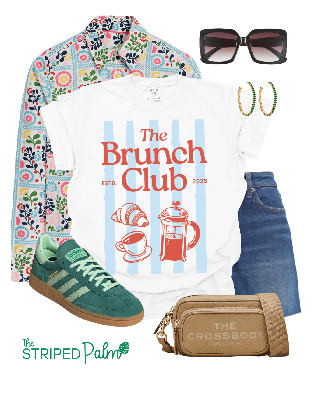 Brunch called… and I answered in croissants, coffee, and color 💕☕🥐
Wearing my "The Brunch Club" tee from The Striped Palm because weekends are for carbs and cute fits. Paired it with a cheerful Boden button-down, 90s denim shorts, and the coziest green kicks for that "I-just-threw-this-on" sorta magic ✨

This look = made for mimosa moments, patio catch-ups, and maybe a post-brunch stroll to the farmer’s market.

Shop the full brunch-ready look! 

 #LTKSummerEdit #LTKOver40 #LTKFindsUnder50