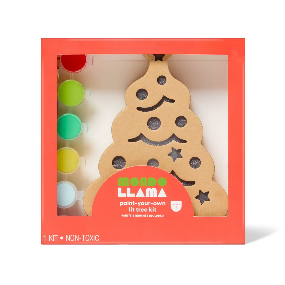 Christmas Craft Lit Paperboard Holiday Tree Painting Activity Kit - Mondo Llama™ | Target