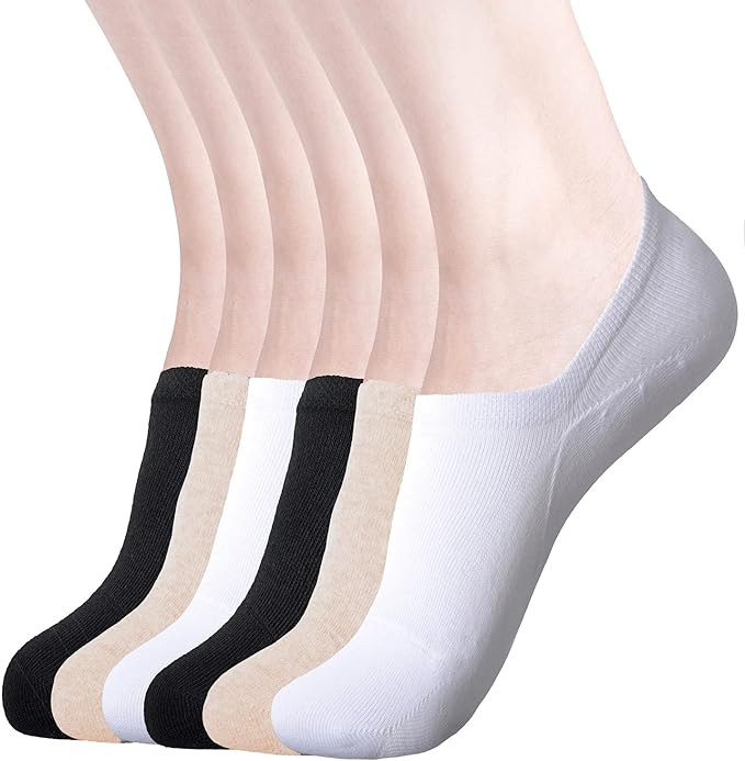 DIBAOLONG Womens No Show Socks Non Slip Flat Boat Line Low Cut Socks ( 6-12 Packs ) | Amazon (US)
