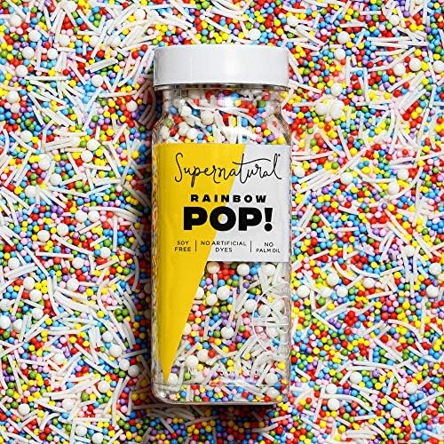 Amazon.com: Rainbow Pop! Natural Nonpareil Sprinkles by Supernatural, No Artificial Dyes, Soy Fre... | Amazon (US)