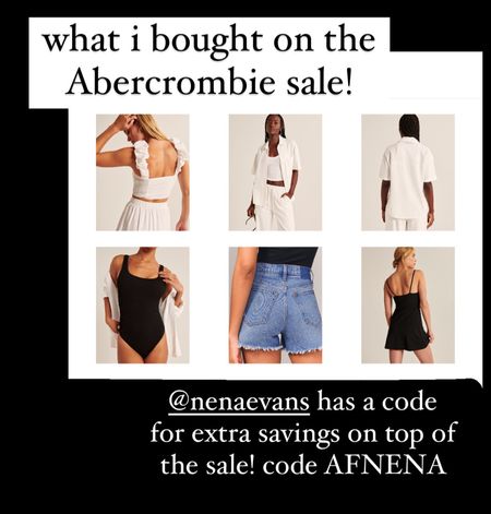 What i bought + what i have from the Abercrombie sale! Don’t forget to use Nena’s code AFNENA for extra savings! Abercrombie sale picks. Rebecca Piersol style. 

#LTKsalealert #LTKunder100 #LTKstyletip