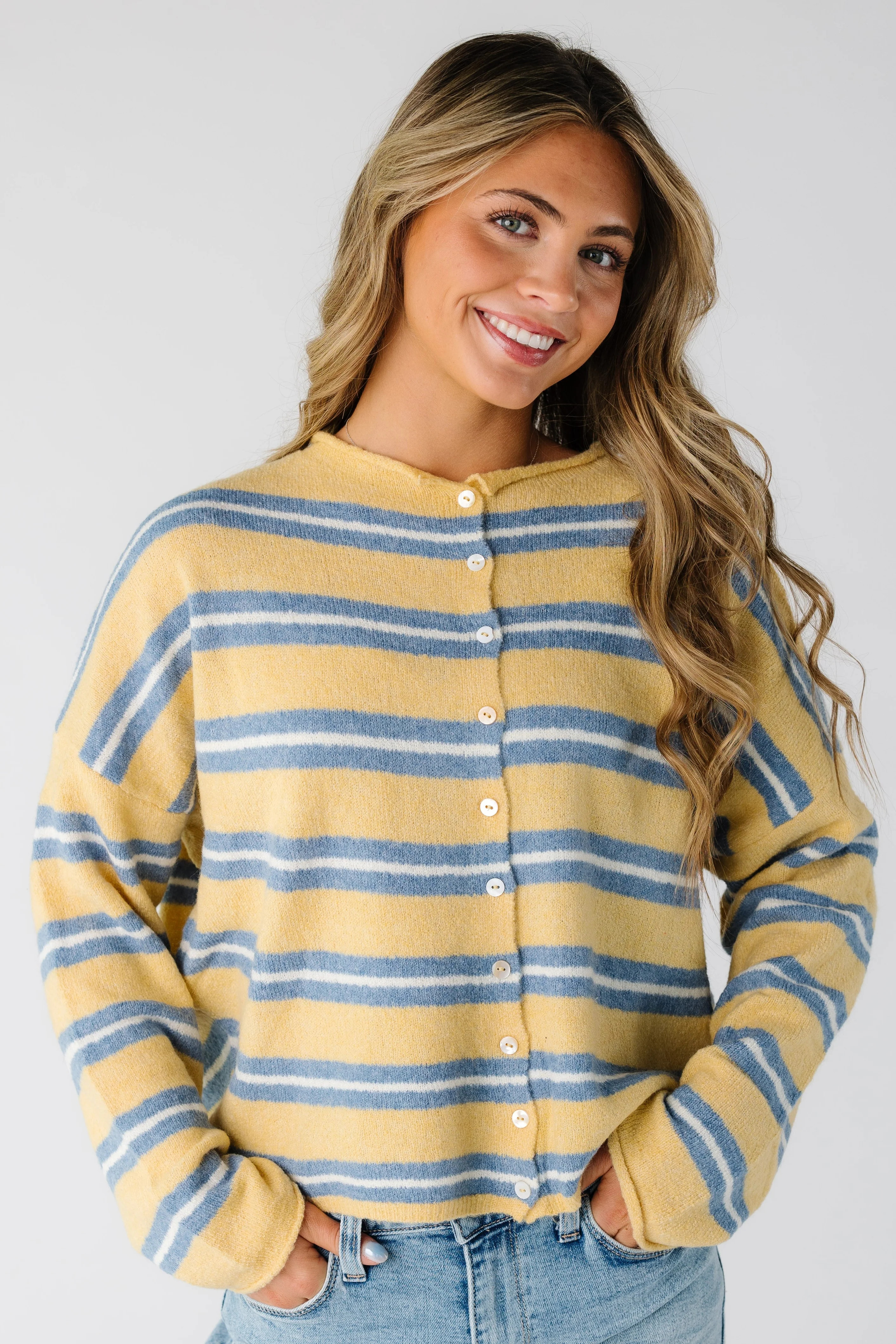 Aria Wide Stripe Cardigan | Called To Surf