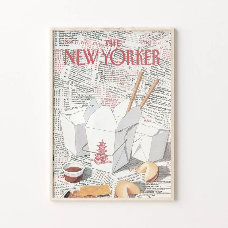 The New Yorker Print, Magazine Prints, New Yorker Print, Magazine Cover Art, Vintage Prints, New ... | Etsy (US)