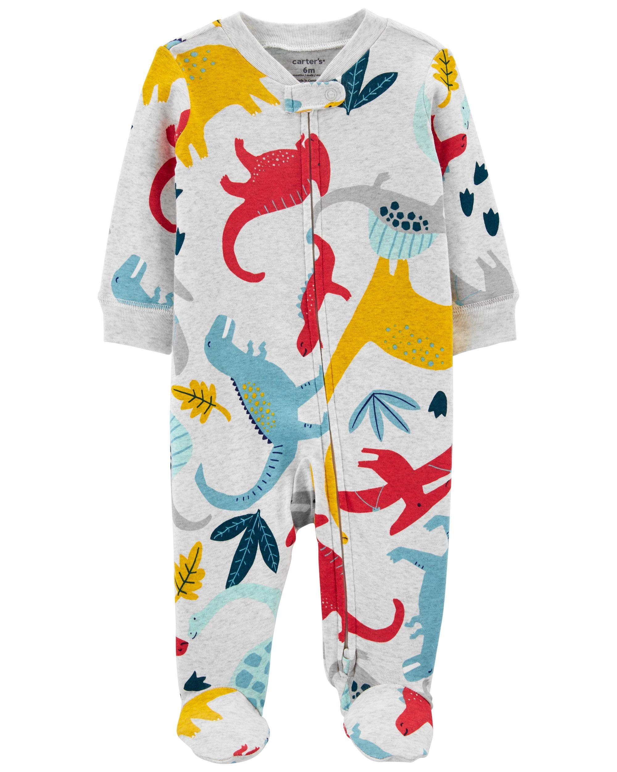 Dinosaur 2-Way Zip Cotton Sleep & Play | Carter's