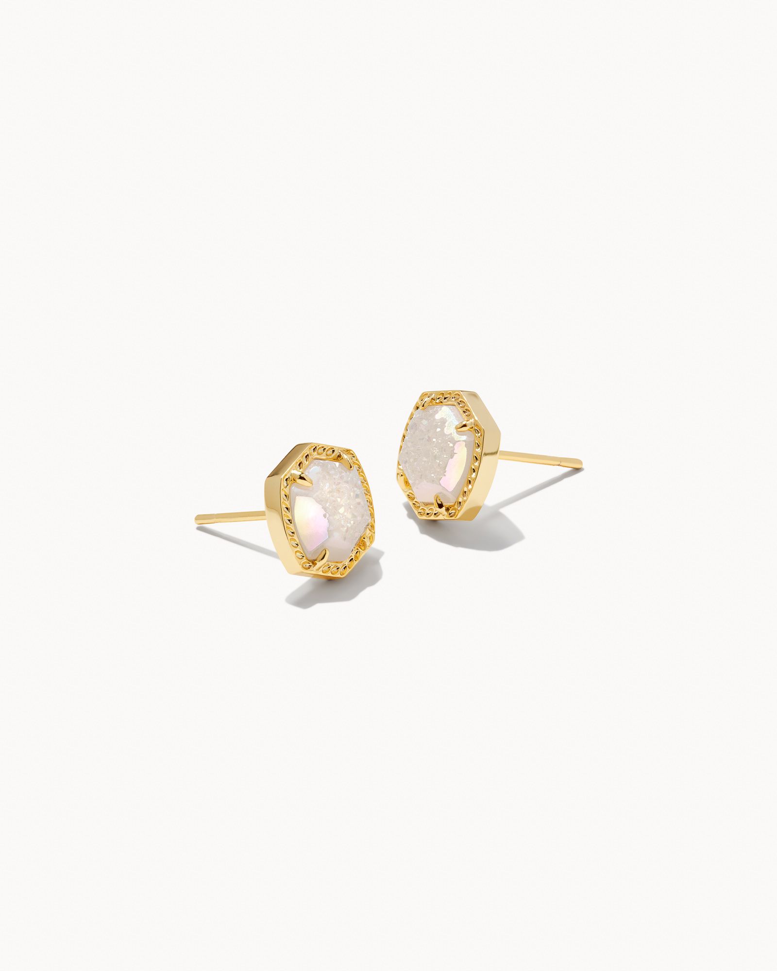 Davie Gold Stud Earrings in Iridescent Drusy | Kendra Scott | Kendra Scott