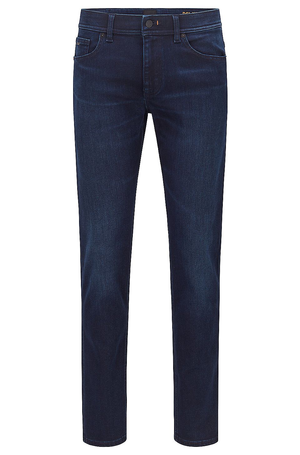 BOSS - Slim-fit jeans in dark-blue super-stretch denim | Hugo Boss (UK)