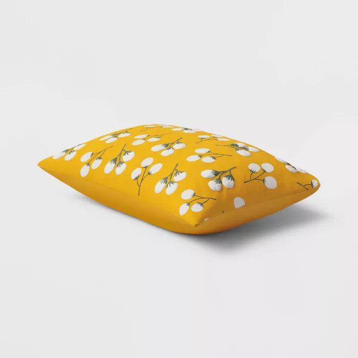 Lumbar Embroidered Floral Pillow Yellow - Opalhouse™ | Target