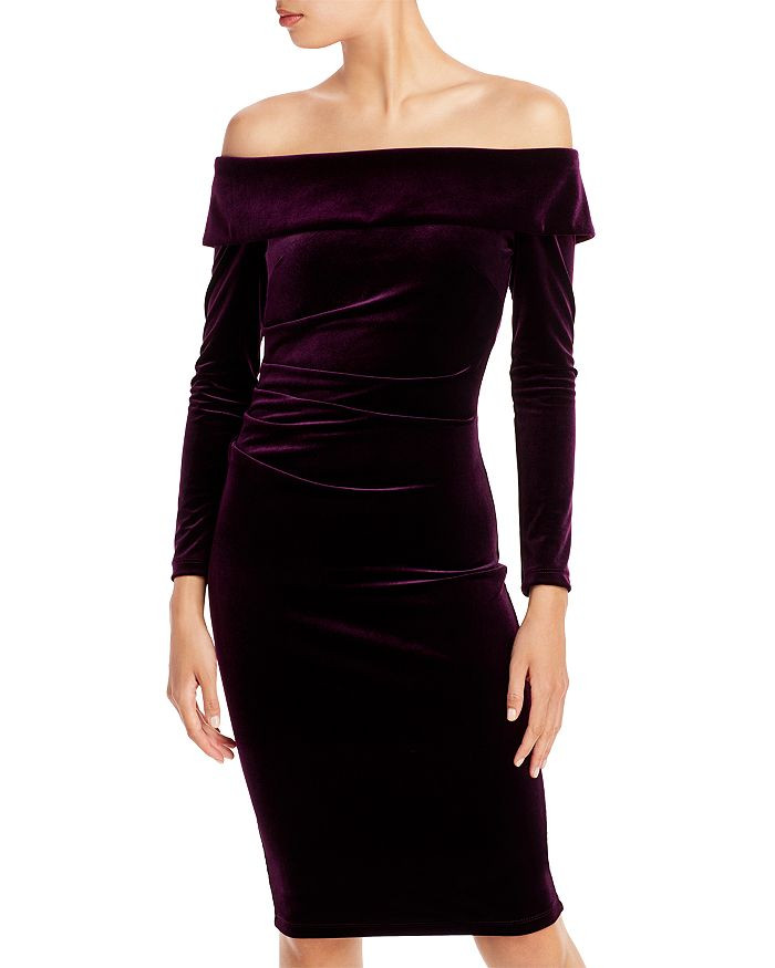 Off The Shoulder Velvet Dress - 100% Exclusive | Bloomingdale's (US)