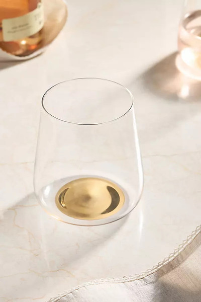 Morgan Metallic Stemless Wine Glasses, Set of 4
