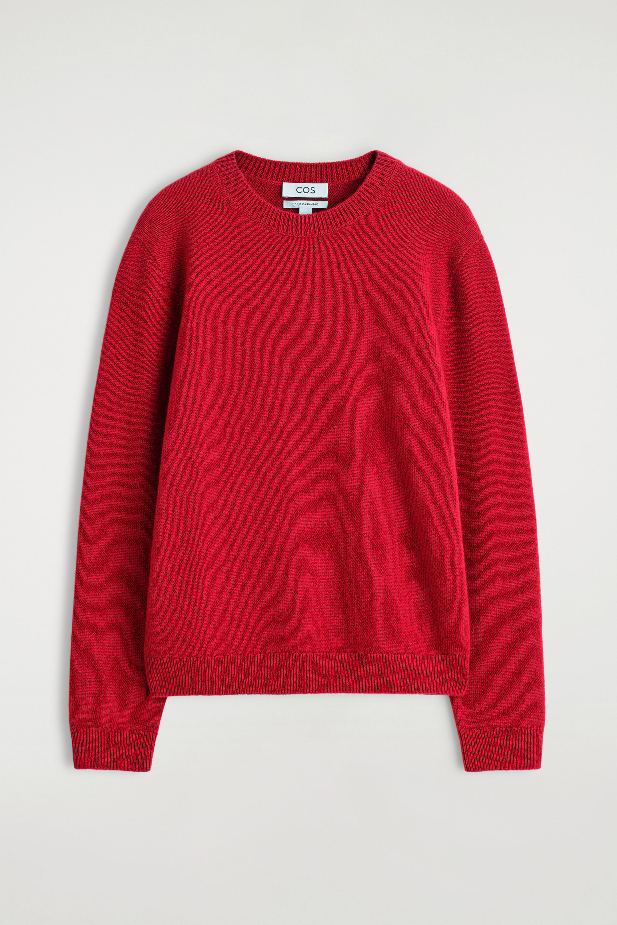 CASHMERE CREW-NECK JUMPER - RED | COS GB | COS UK