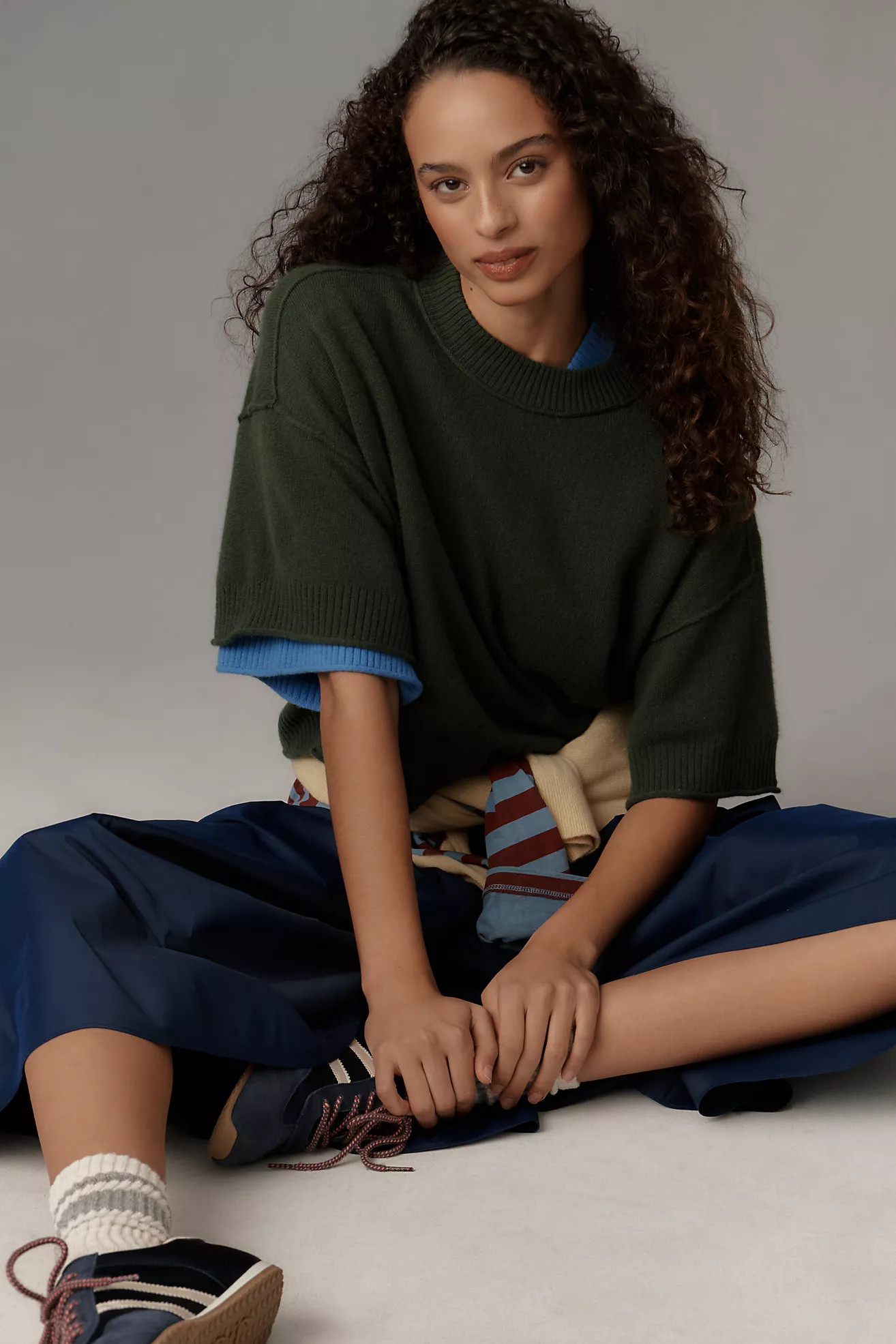 The Goldie Crew-Neck Cashmere Sweater | Anthropologie (US)