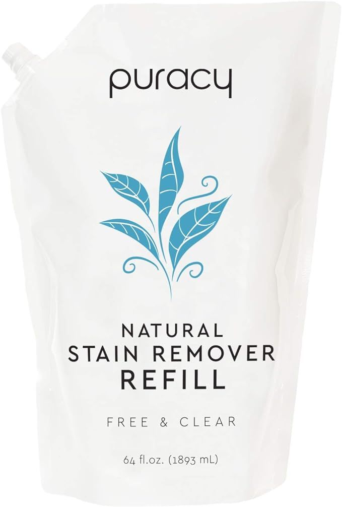 Puracy Natural Laundry Stain Remover Refill, Enzyme-Based Spot & Odor Cleaner, Fragrance Free, 64... | Amazon (US)