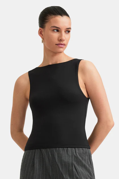 365 BOAT NECK TANK - SHADOW BLACK | TALA (UK)