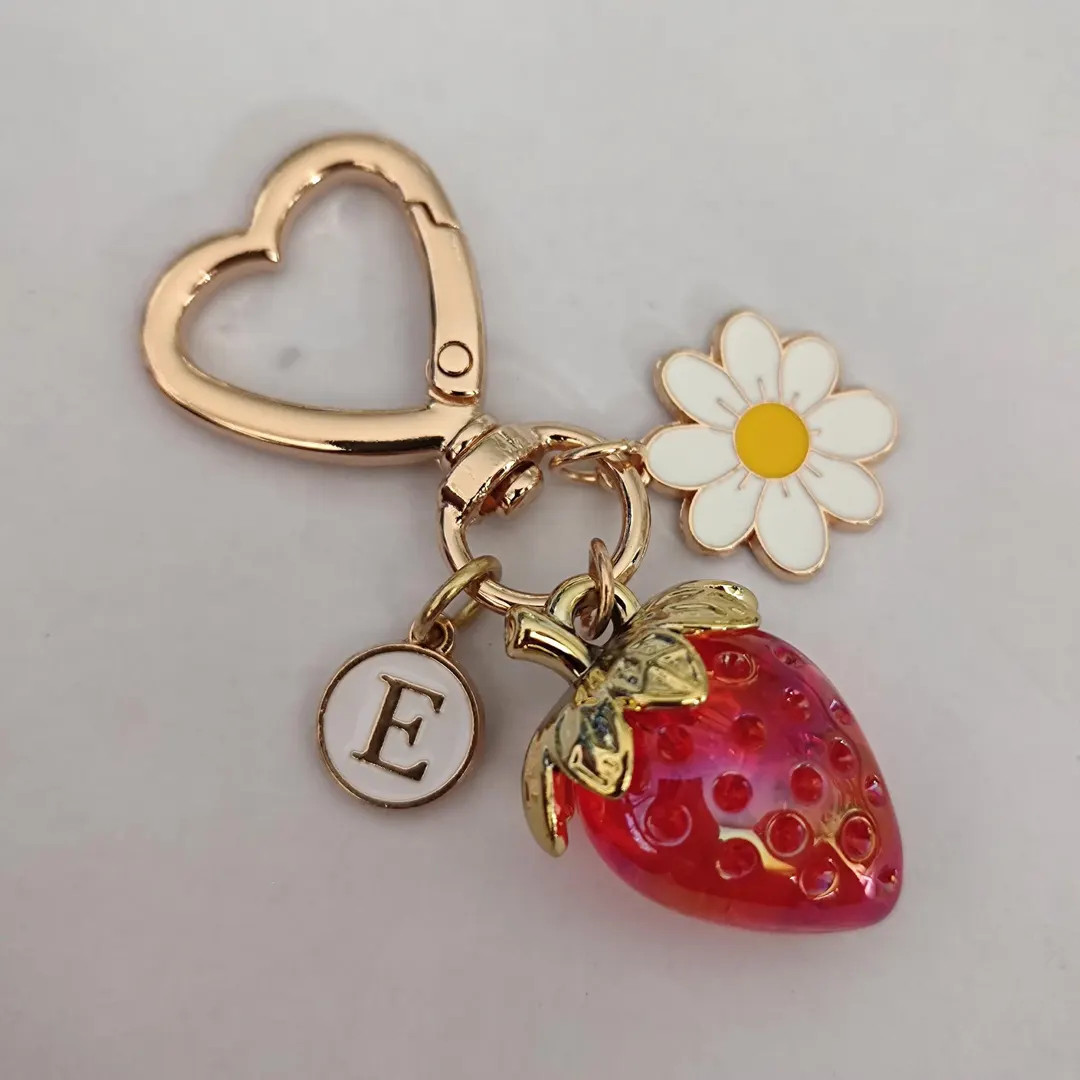 Personalized Strawberry Keychain Gift for Girl - Etsy | Etsy (US)
