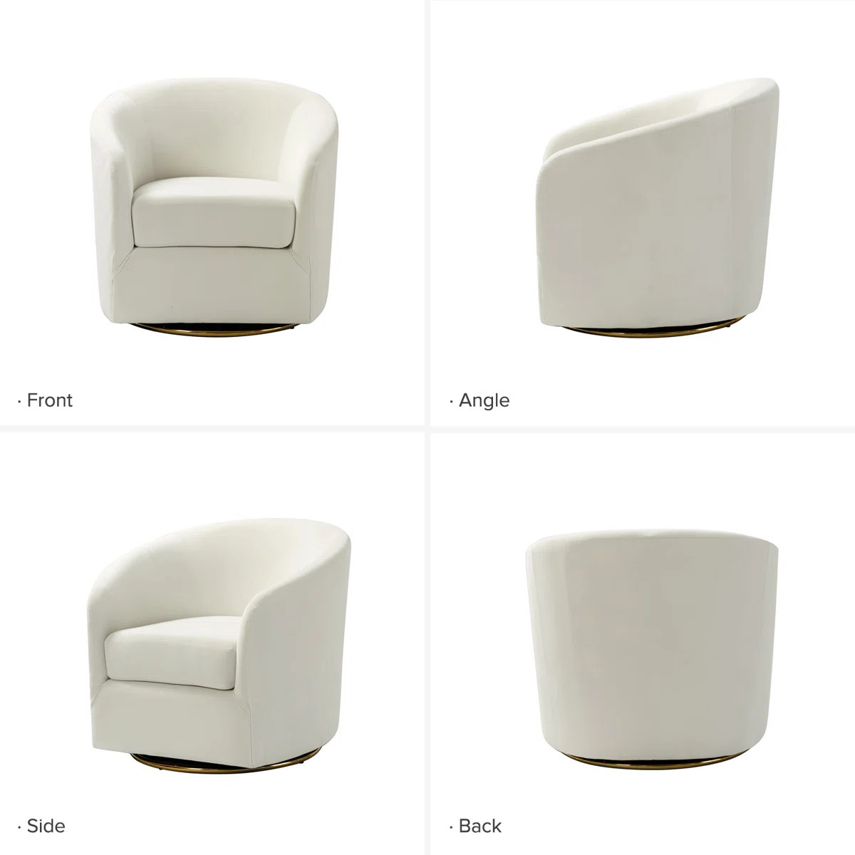 Holden Velvet Swivel Accent Chair (Set of 2) | Wayfair North America