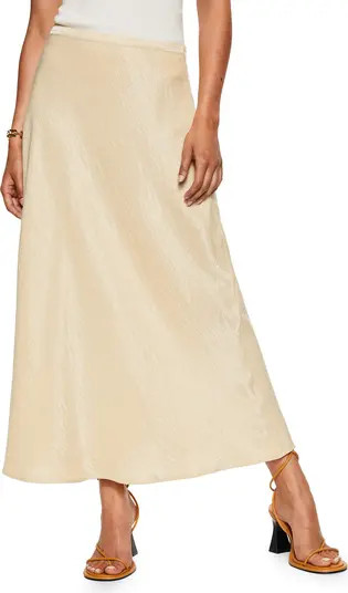 MANGO Textured Satin Maxi Skirt | Nordstrom | Nordstrom