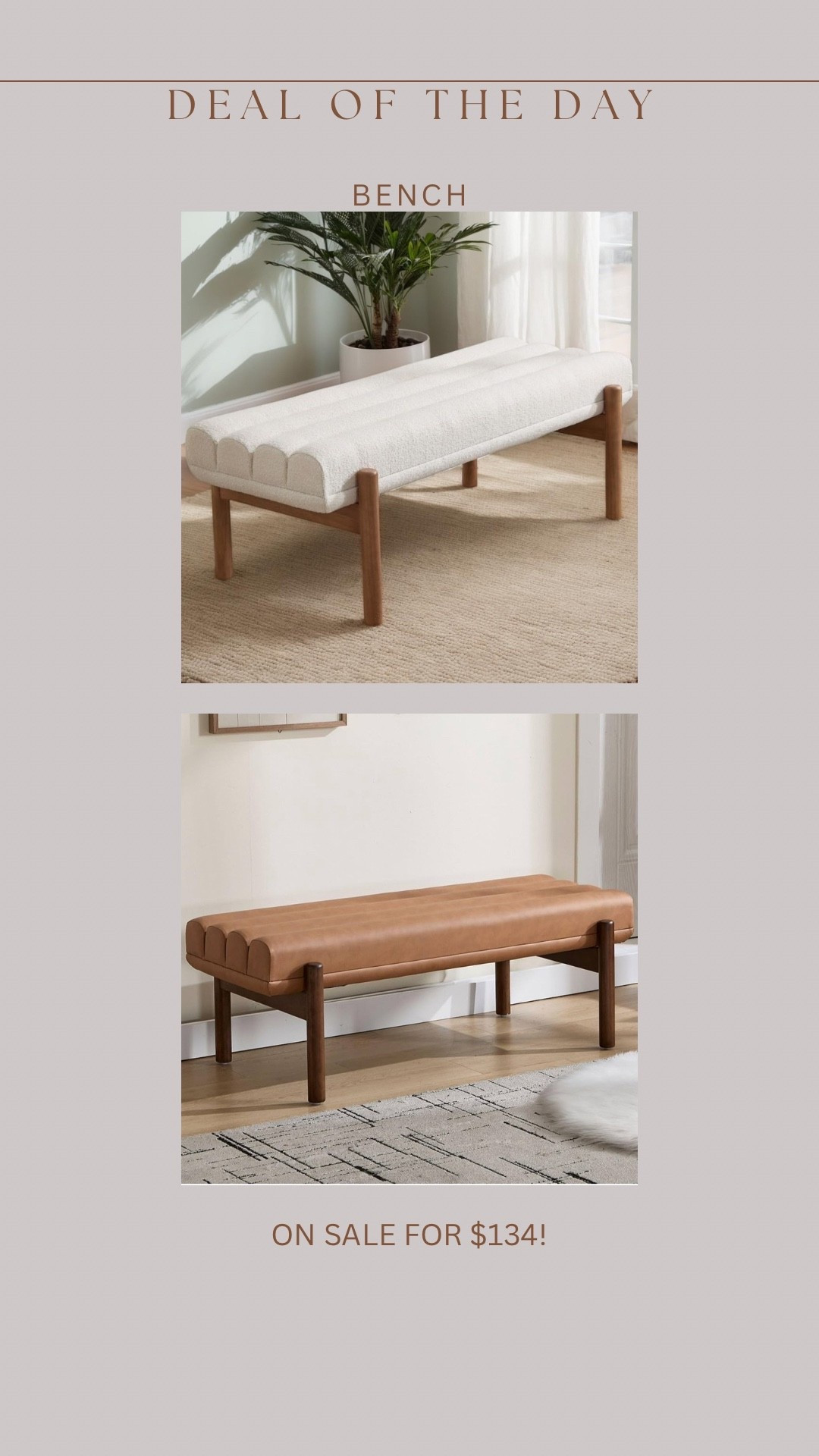 Gorgeous new Amazon bench! Great price point! Will sellout / limited quantities in stock 

#LTKSaleAlert #LTKStyleTip #LTKHome