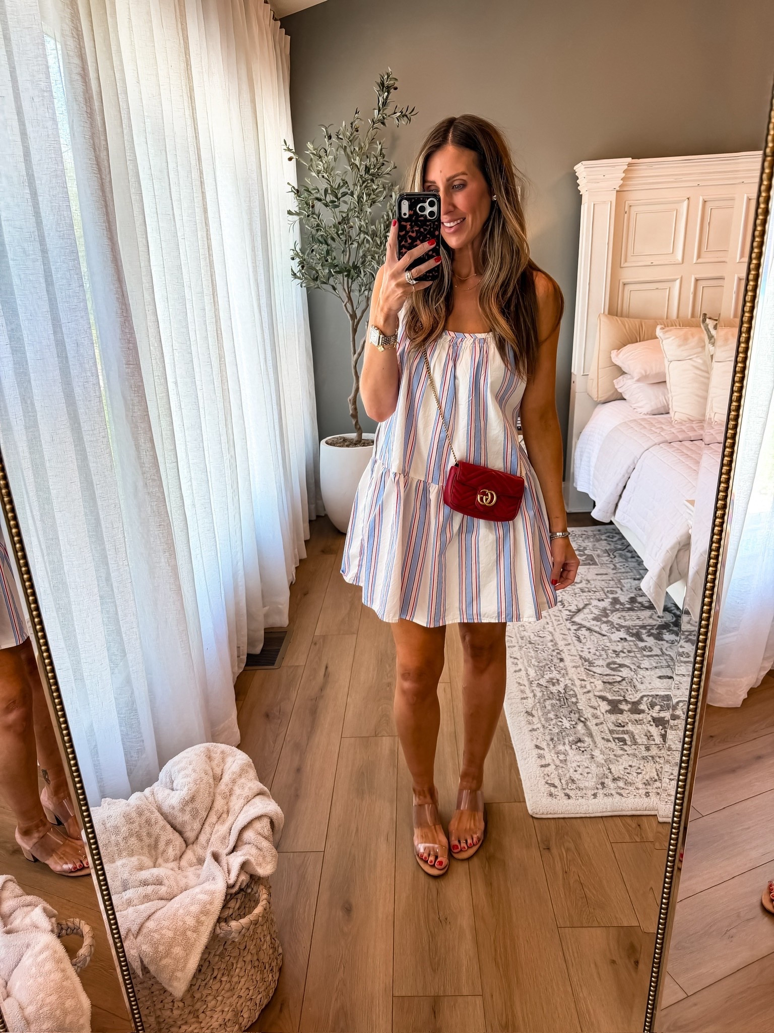 This dress just feels like summer. Lightweight, breezy, and the subtle stripe makes it a little more fun without doing too much. Easy to throw on with sandals and go, but still looks pulled together

striped dress, summer outfit, casual style, easy outfit, everyday dress, themominstyle 

#LTKootd #LTKSeasonal #LTKOver40