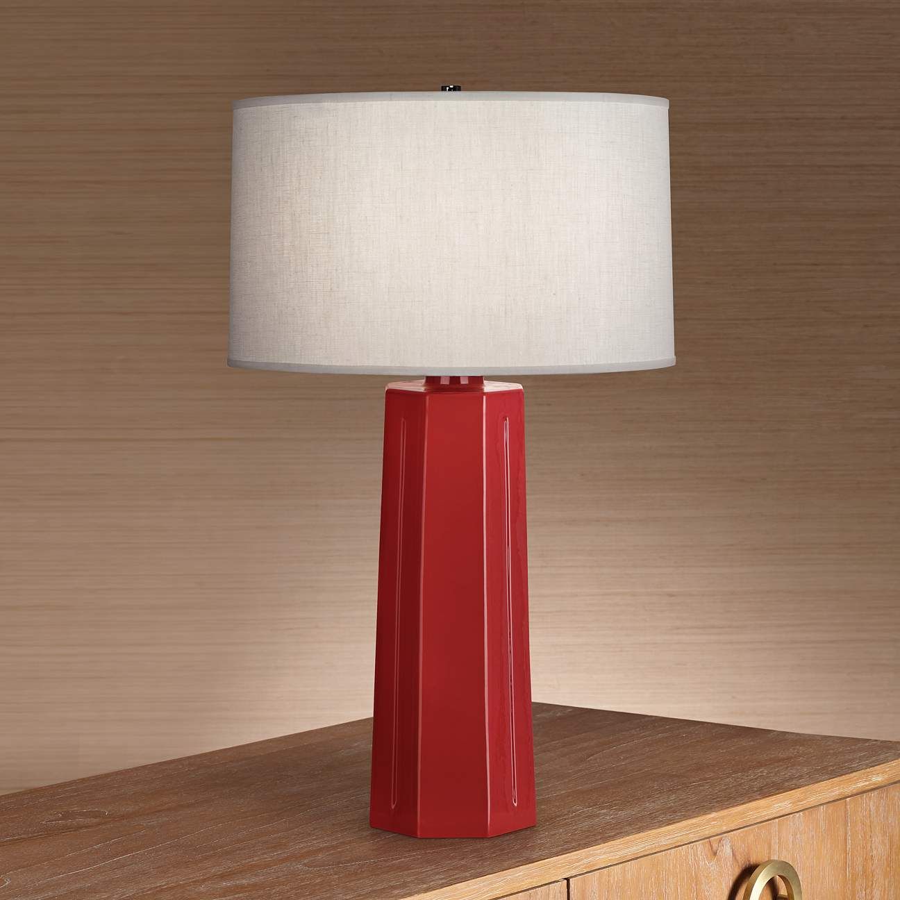 Robert Abbey Mason Oxblood Red 26" High Table Lamp | LampsPlus.com