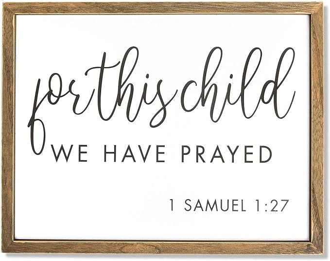 Farmlyn Creek Christian Wall Art, Scripture Sign, Nursery Wall Decor for Baby Room, Playroom, or ... | Amazon (US)