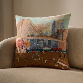 Nicole Cicak Fall in Brooklyn Pillow Cover | West Elm (US)