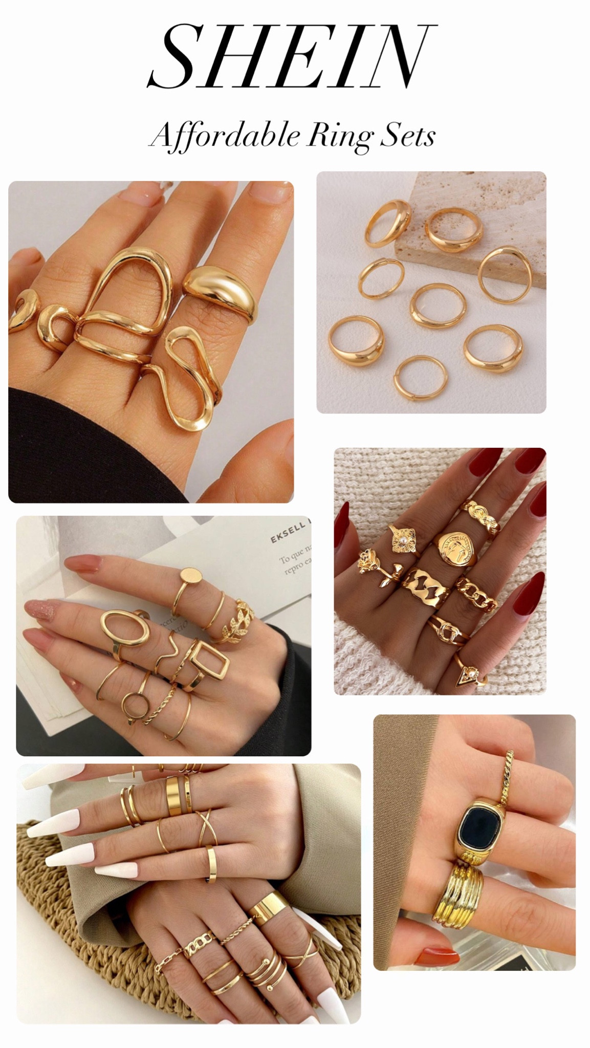Besties looking for affordable ring sets , Then check out SHEIN for more 
Alot of variety , colors etc to choose from 

#shein #sheinfinds #ringsets #rings 

#LTKSaleAlert #LTKFindsUnder50 #LTKFallSale