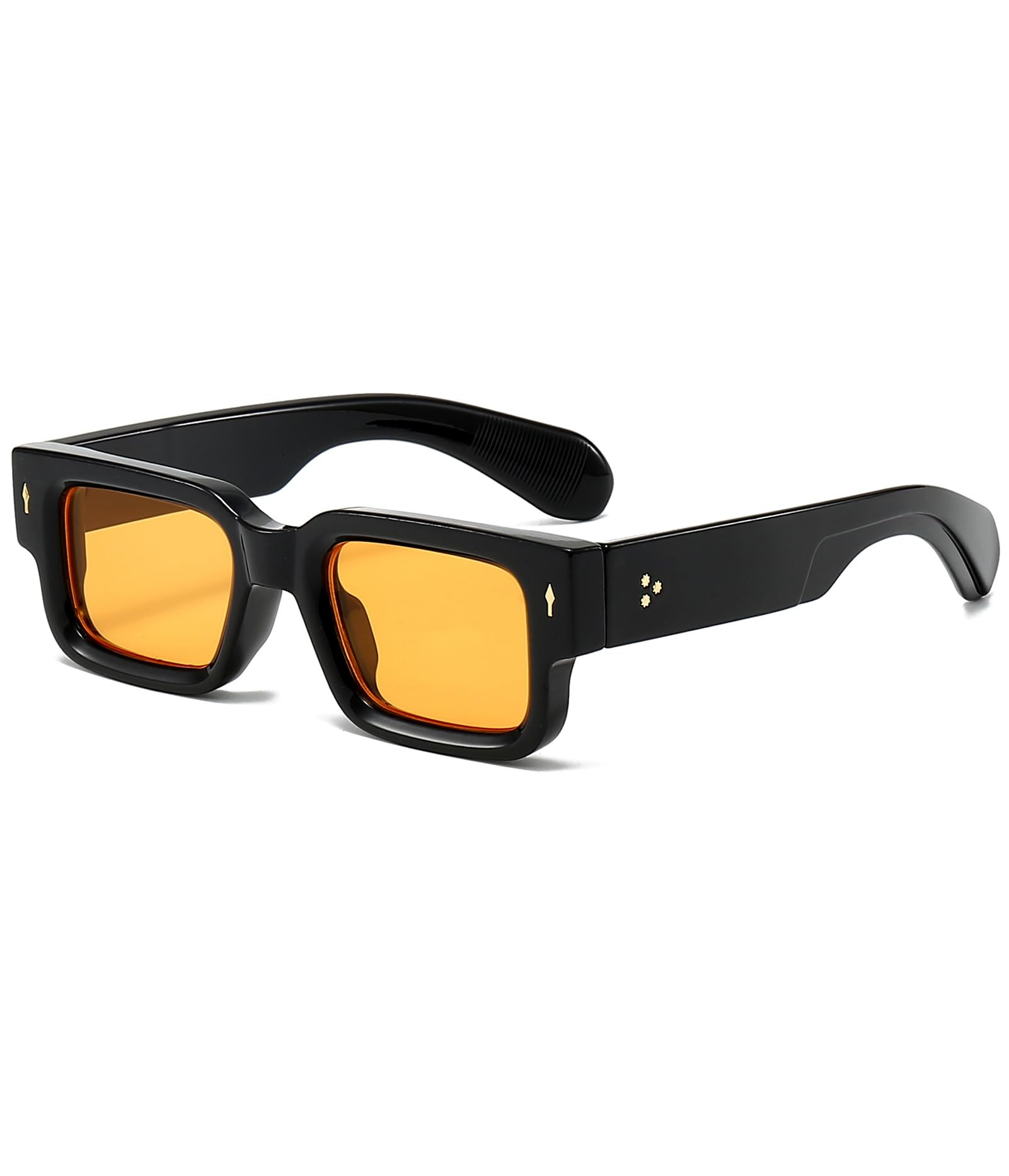 EYLRIM Thick Frame Square Sunglasses for Women Men Chunky Rectangle Sun Glasses Black Shades UV40... | Amazon (US)