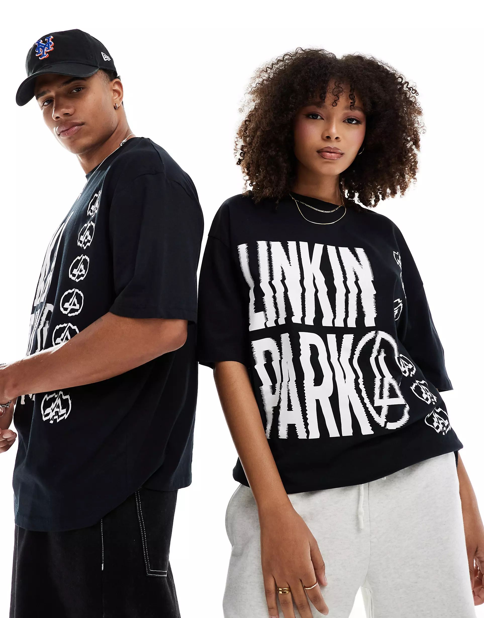 ASOS DESIGN unisex oversized band t-shirt in black with Linkin Park print | ASOS | ASOS (Global)