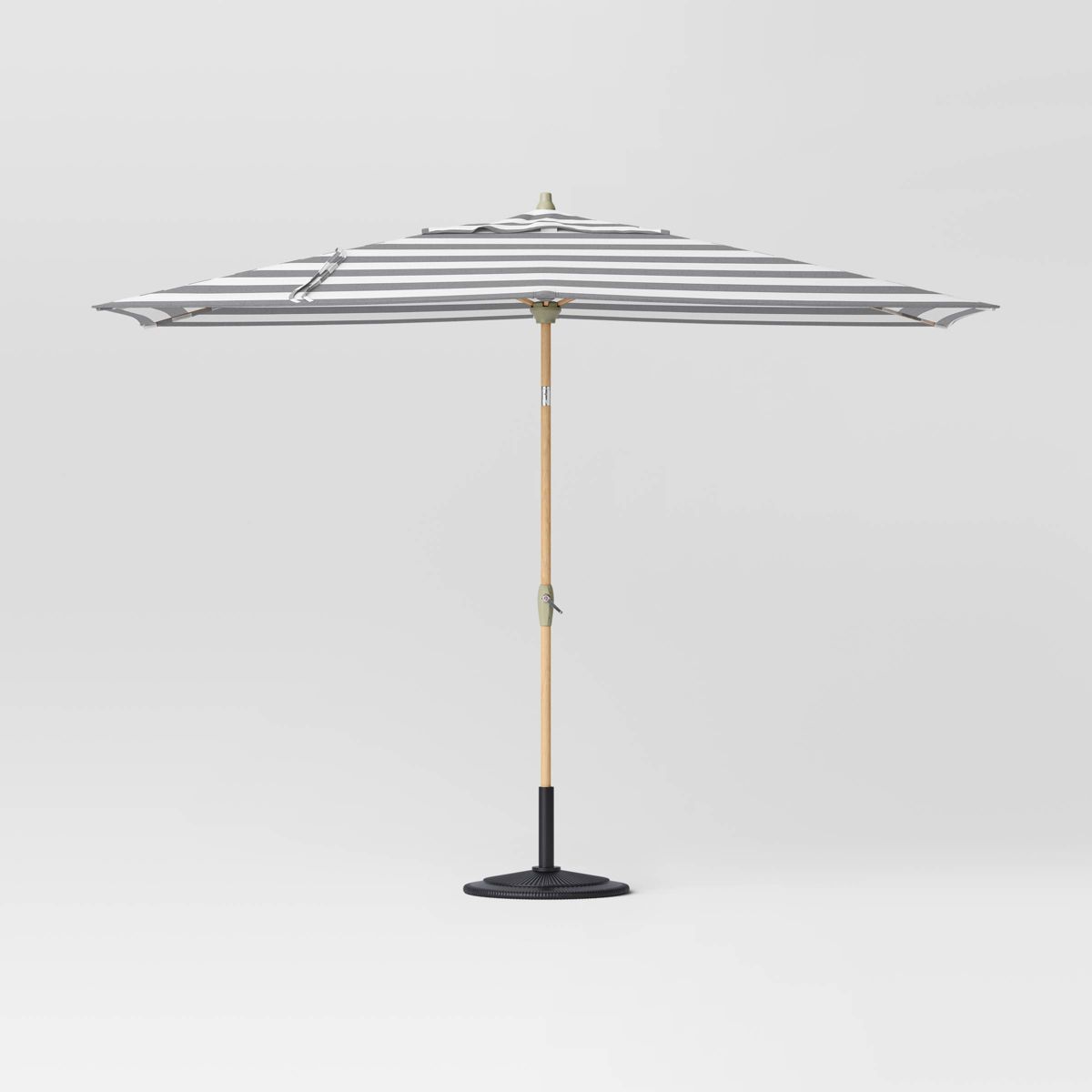 6'x10' Rectangular Cabana Stripe Outdoor Patio Market Umbrella with Light Wood Pole - Threshold... | Target