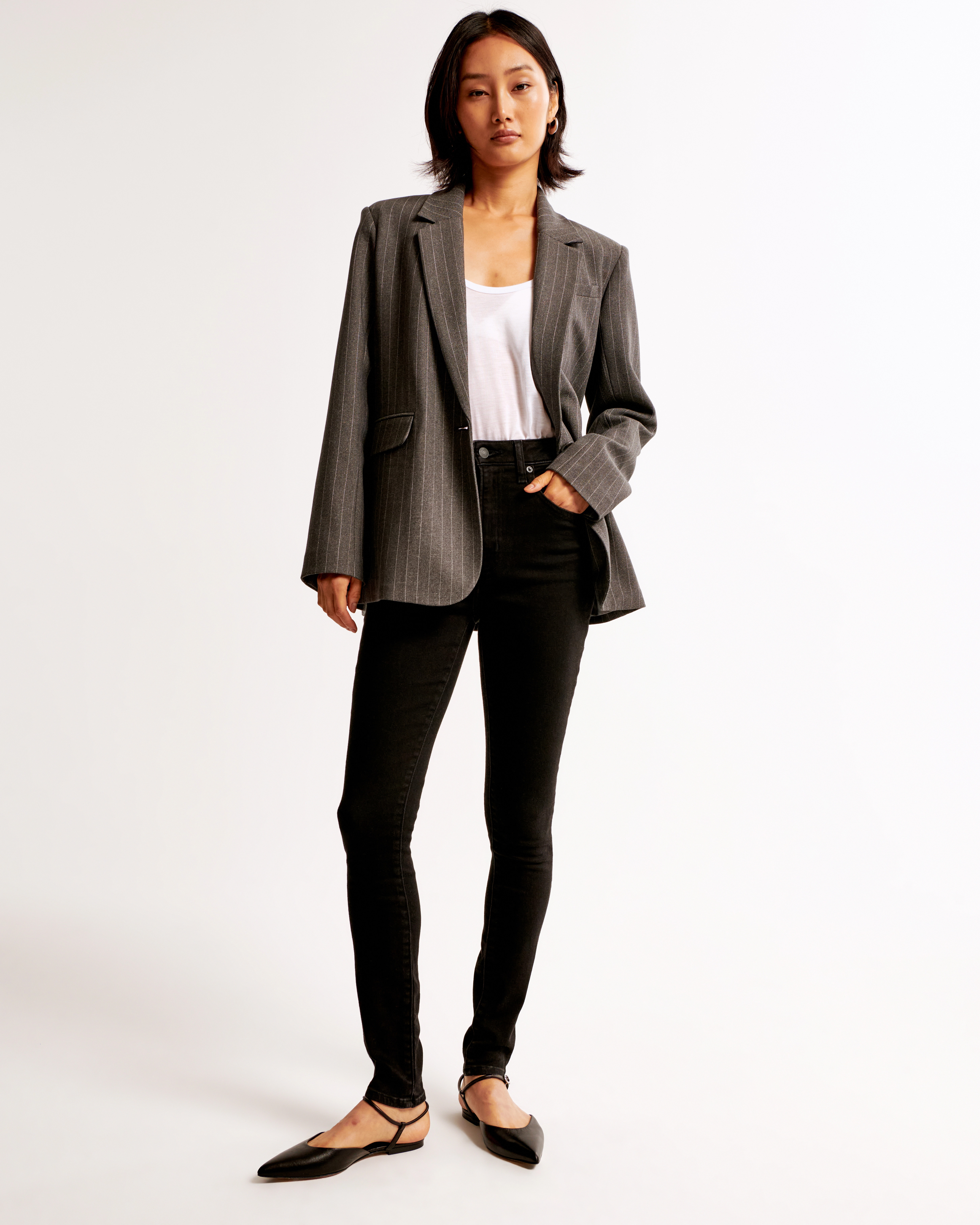 High Rise Super Skinny Ankle Jean | Abercrombie & Fitch (US)