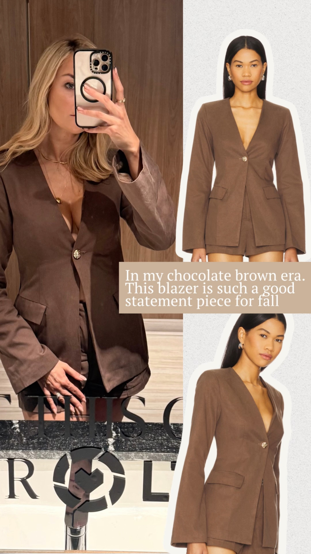 In my chocolate brown era wearing this two piece set - blazer & shorts. And my bag is finally back in stock!!!

Brown blazer, brown shorts. Brown bag, clutch bag, fall 2025, fall outfit, autumn outfit, fall fashion, matching set, fall set 



#LTKTall #LTKSeasonal #LTKStyleTip