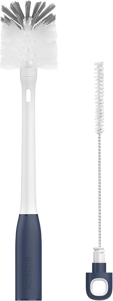 2 in 1 Long Handle Bottle Brush with Straw Brush for Cleaning Glass, Sports Bottle, Coffee Mug,Na... | Amazon (US)