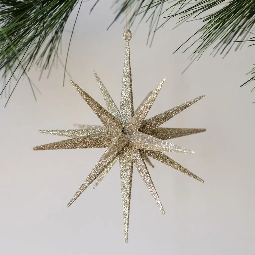 CG Hunter 6"" Gold Glitter Starburst Ornament at Nordstrom, Size Medium | Nordstrom