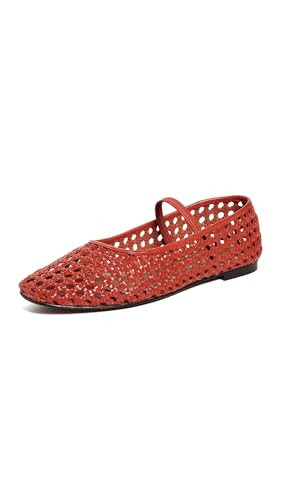 Madewell Women's The Greta Ballet Flat in Open-Weave Leather, Southwestern Clay, Red, 5.5 Medium US | Amazon (US)