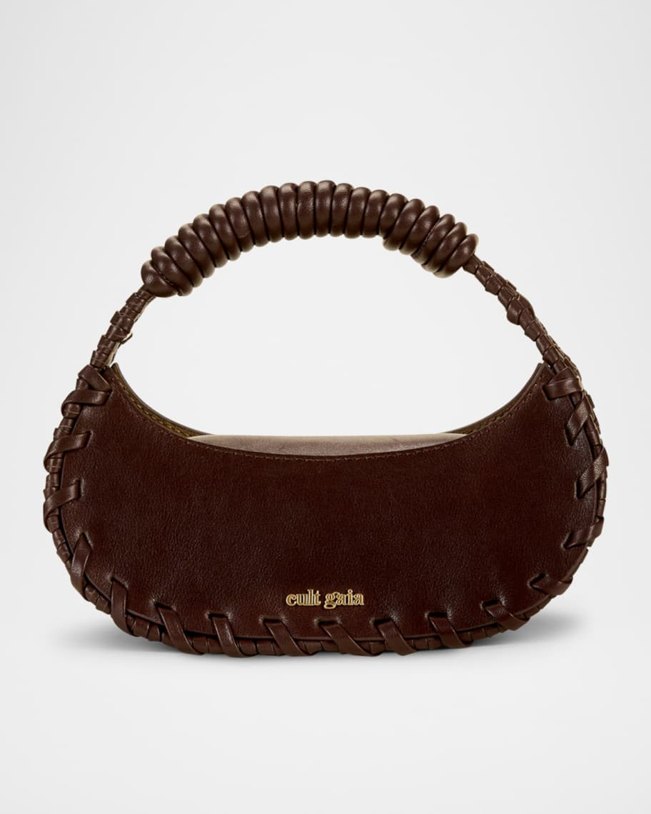 Aiko Woven Leather Top-Handle Bag | Neiman Marcus