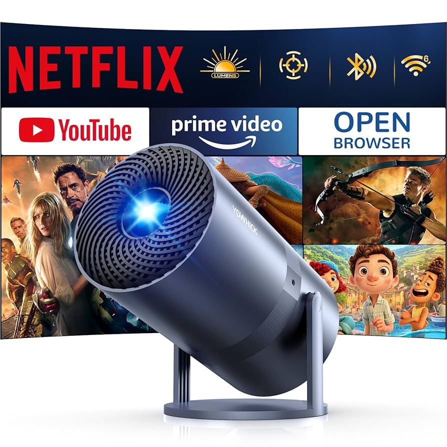 [Netflix Officially & Electric Focus]Mini Projector with WiFi and Bluetooth - 1080P 4K Support Po... | Amazon (US)