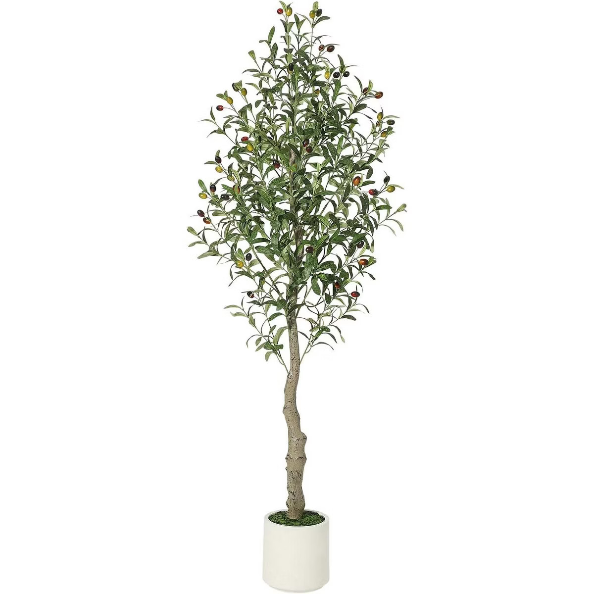 Faux Olive Tree,Olive Trees Artificia Indoor with White Planter and Green Moss,Fake UV Resistant ... | Target
