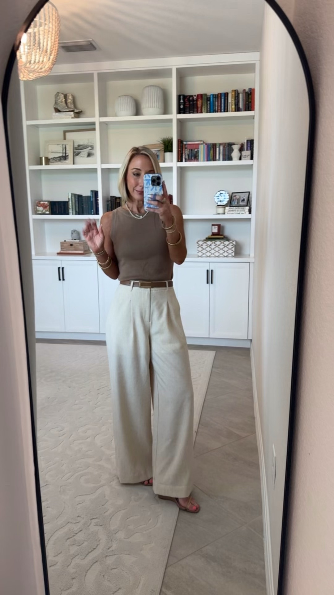 Chic Neutrals - trouser shorts and lightweight sweaters: * Linen Blend Wide Leg Trousers - size XS. 6 colors. * Wool Blend Sweater Tank - size XS. 26 colors.  

 