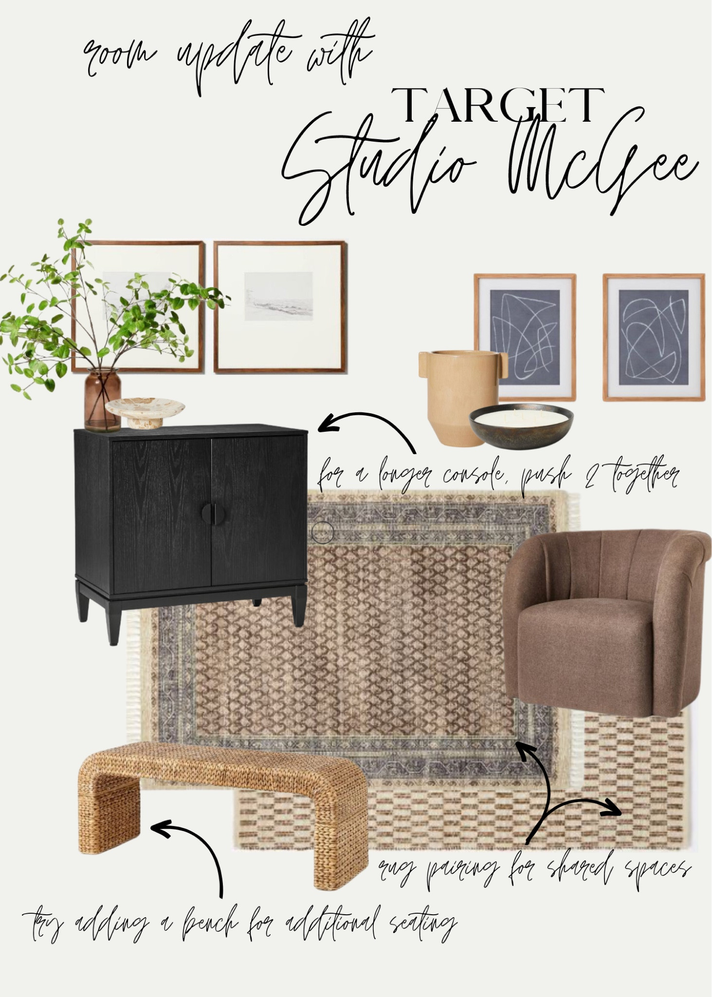 Room update inspiration with new Studio McGee at Target! Check the arrows for some styling tips! 

#LTKstyletip #LTKhome