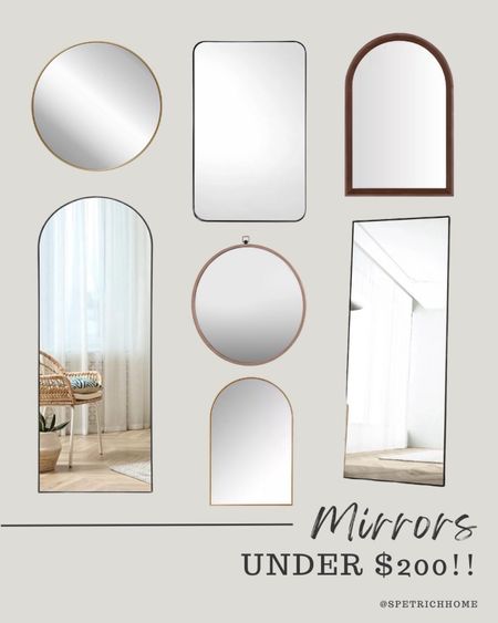Mirrors under $200 🎉

#livingroom #bathroom #bedroom #homedecor #round 

#LTKsalealert #LTKhome #LTKfamily