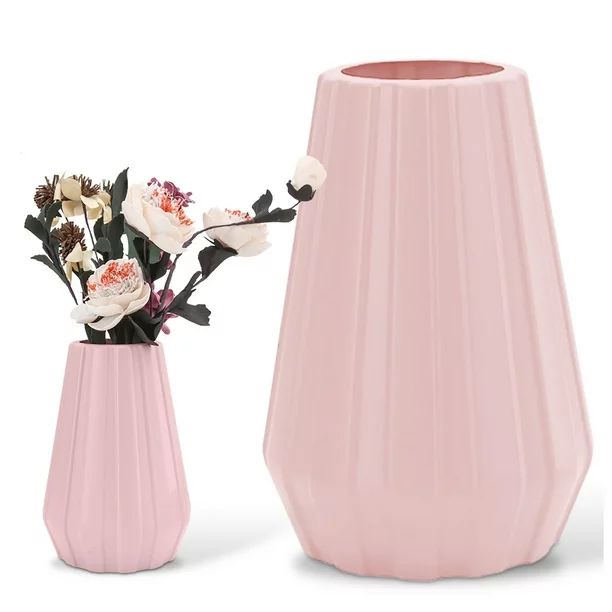 MRULIC Creative Plastic New PE Durable Vase Office Vase Multi Color Dry Flower Vase Pink - Walmar... | Walmart (US)
