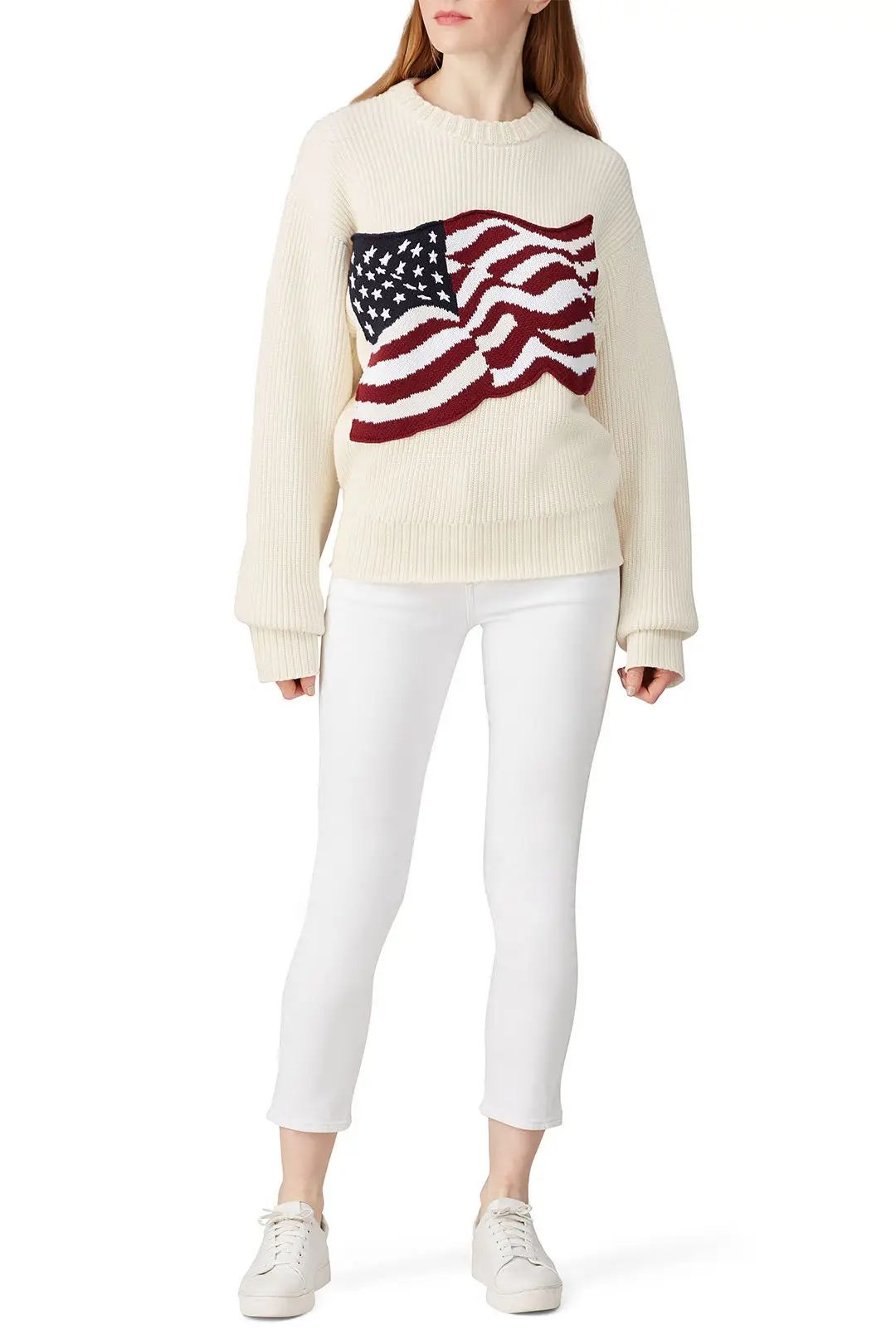 Tommy Hilfiger Ribbed Flag Sweater | Rent The Runway