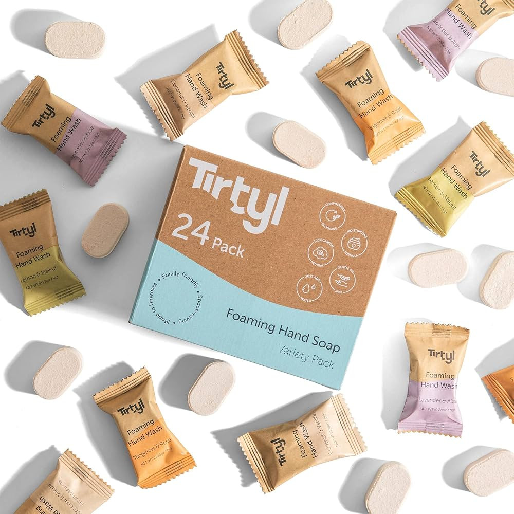 Tirtyl Foaming Hand Soap Tablet Refills - 24 Pack - 192 fl oz total (makes 24x 8 fl oz bottles of... | Amazon (US)