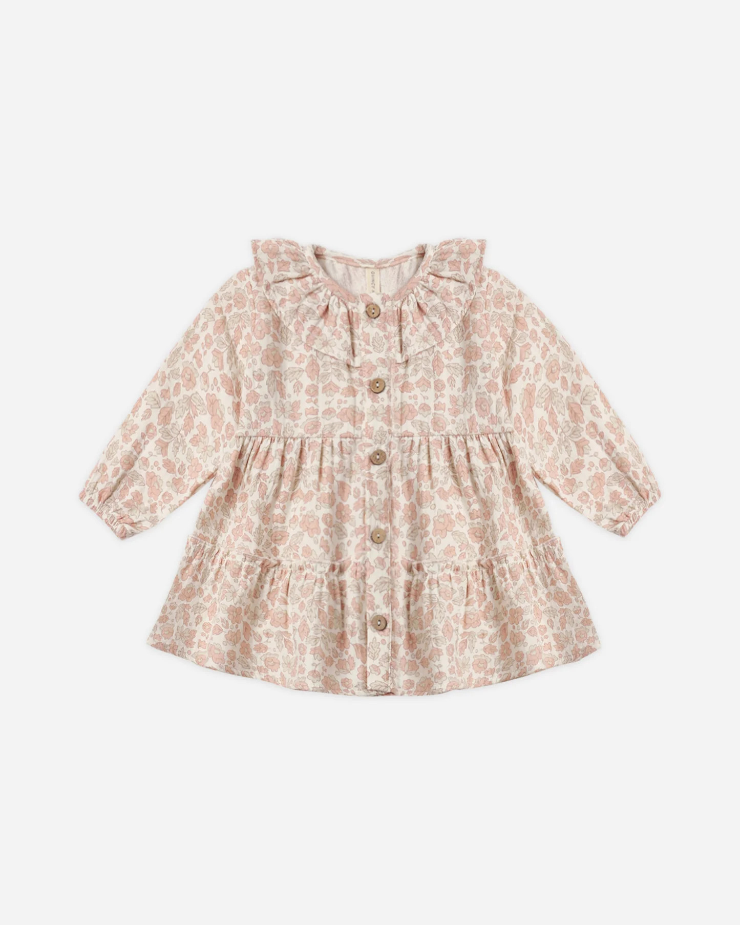 Ruffle Collar Button Dress Pink Blossom | Rylee + Cru
