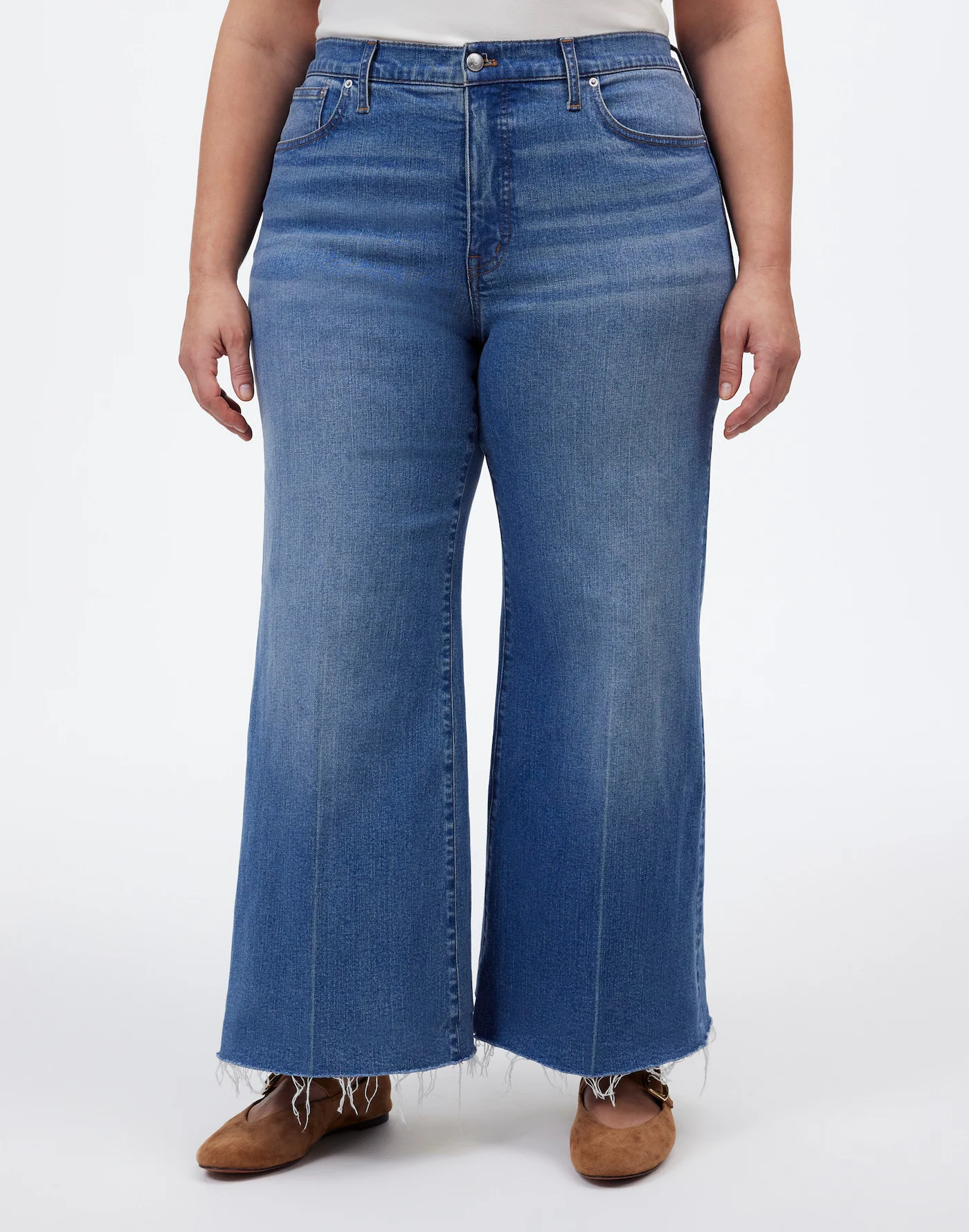 Plus Flared Wide-Leg Crop Jeans in Oneida Wash | Madewell