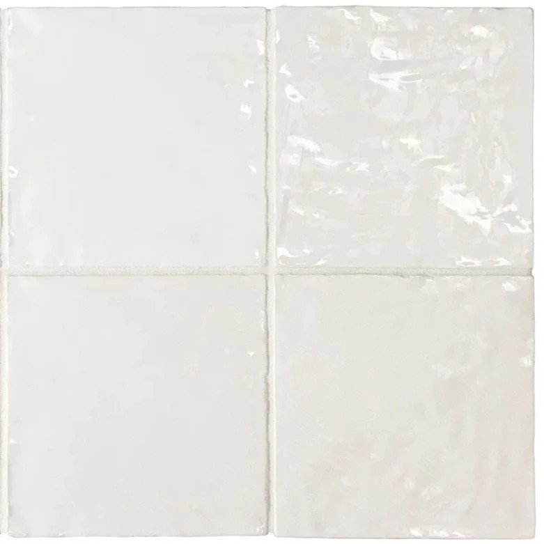 La Riviera Blanc 5.2" x 5.2" White Ceramic Tile | Tile Club | Tile Club