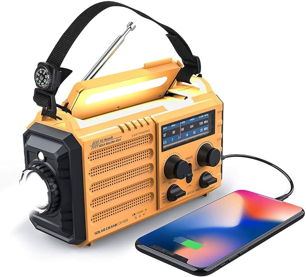 Weather Radio Raynic 5000 Solar Hand Crank Emergency Radio 5 Ways Powered AM/FM/SW/NOAA Weather A... | Amazon (US)